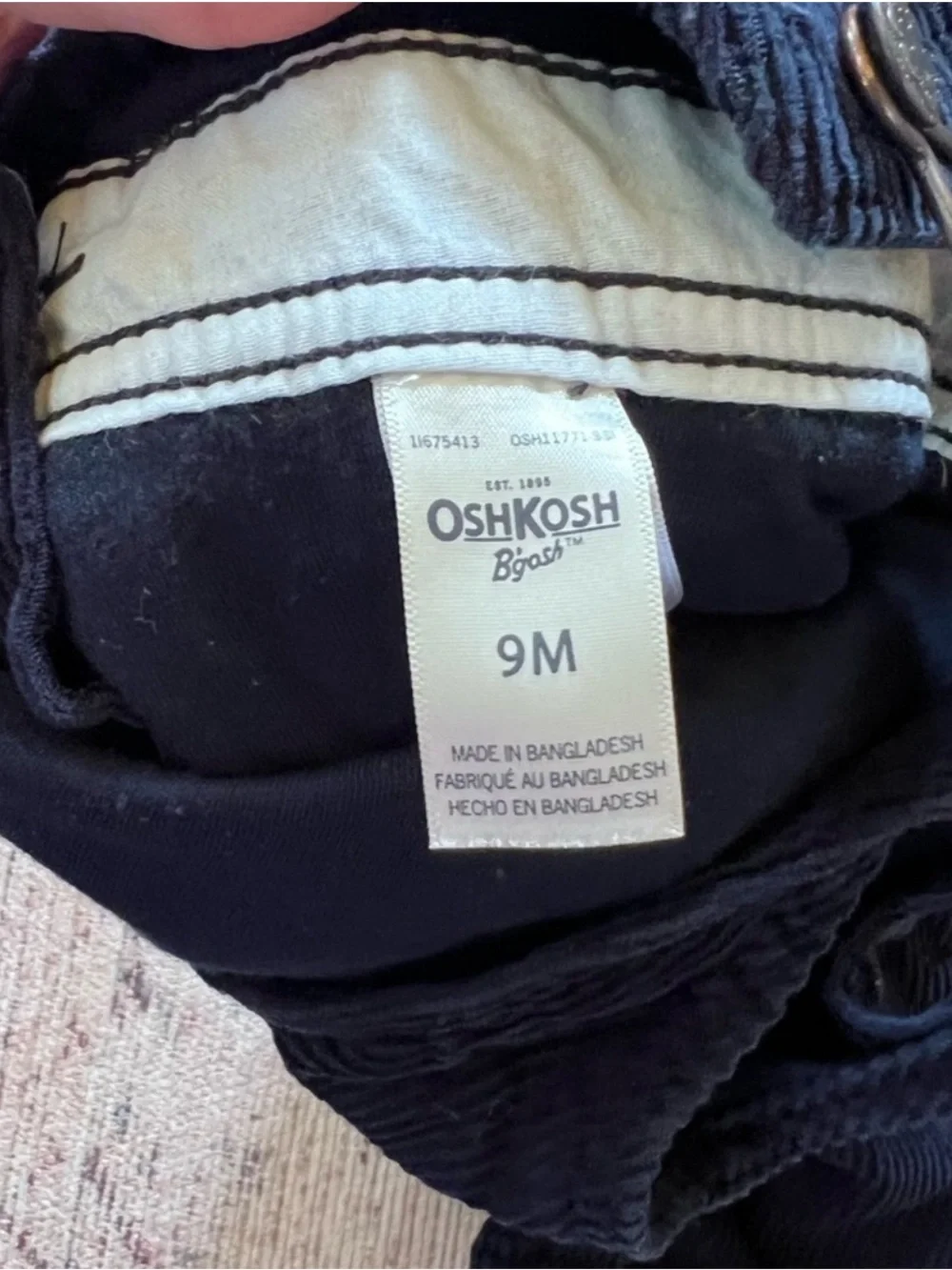 OshKosh B'gosh Navy Blue corduroy Kids Overalls